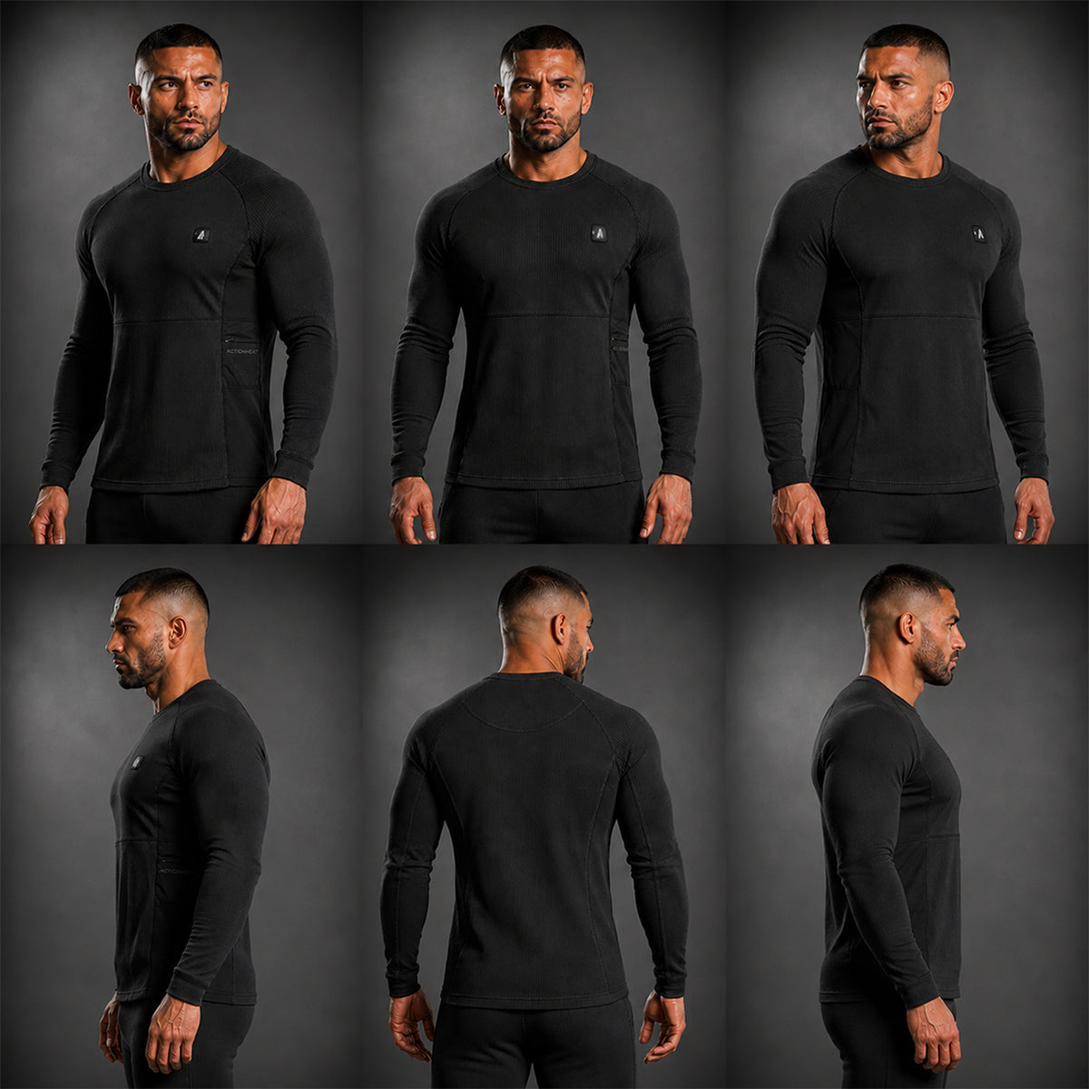ActionHeat Pro Series+ waffle-knit heated base layer shirt