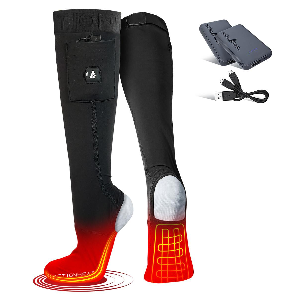 ActionHeat 5V Battery Heated Sock Liners - Front