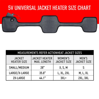 ActionHeat 5V Battery Heated Jacket Insert - Battery