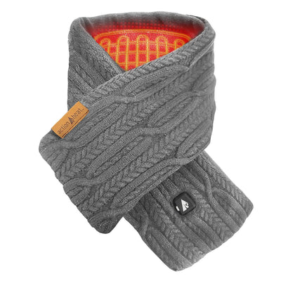 ActionHeat 5V Battery Heated Cable Knit Wrap Scarf - Front