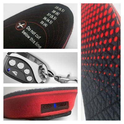 ActionHeat Rechargeable Heated Insoles with Remote - Battery