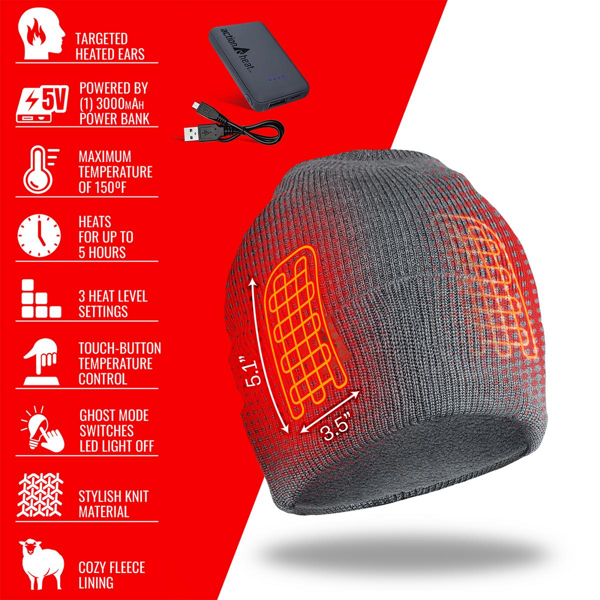 ActionHeat 5V Battery Heated Knit Hat - Battery