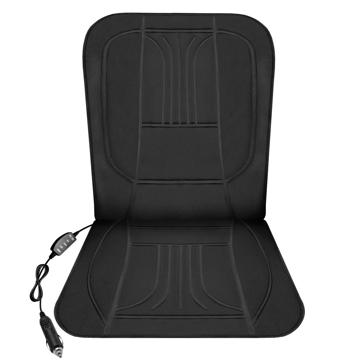 12V Heated Car Seat Cushion,Seat Warmer with Hi/Med/Low Temp Switch,45 Mins  Auto Off Timer(Grey)