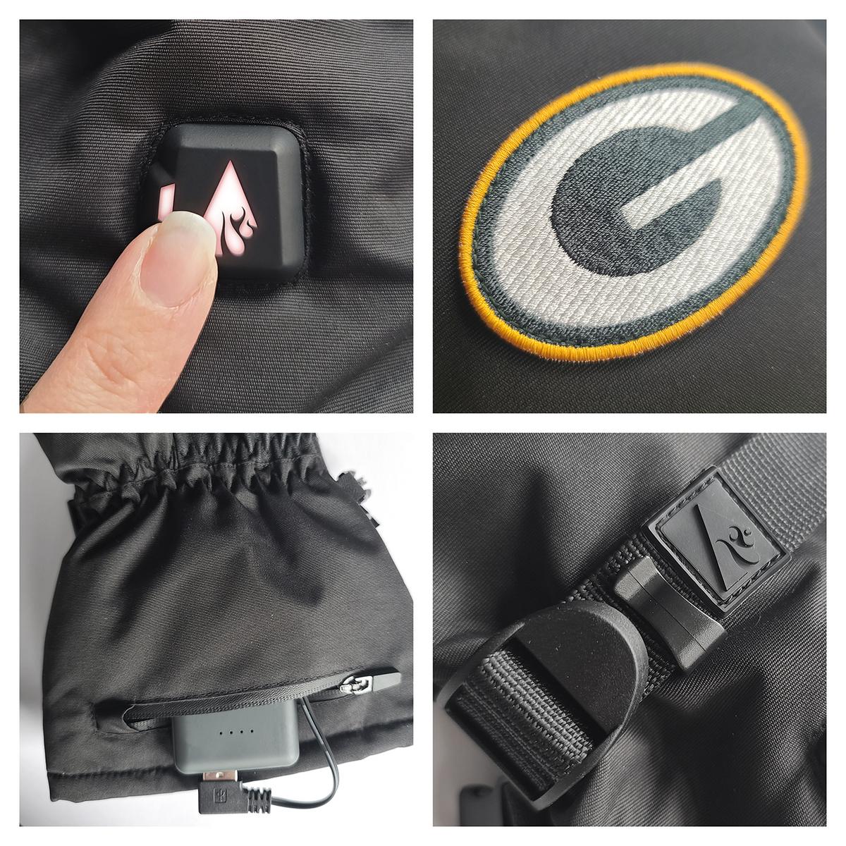 ActionHeat Green Bay Packers 5V Battery Heated Gloves - Info