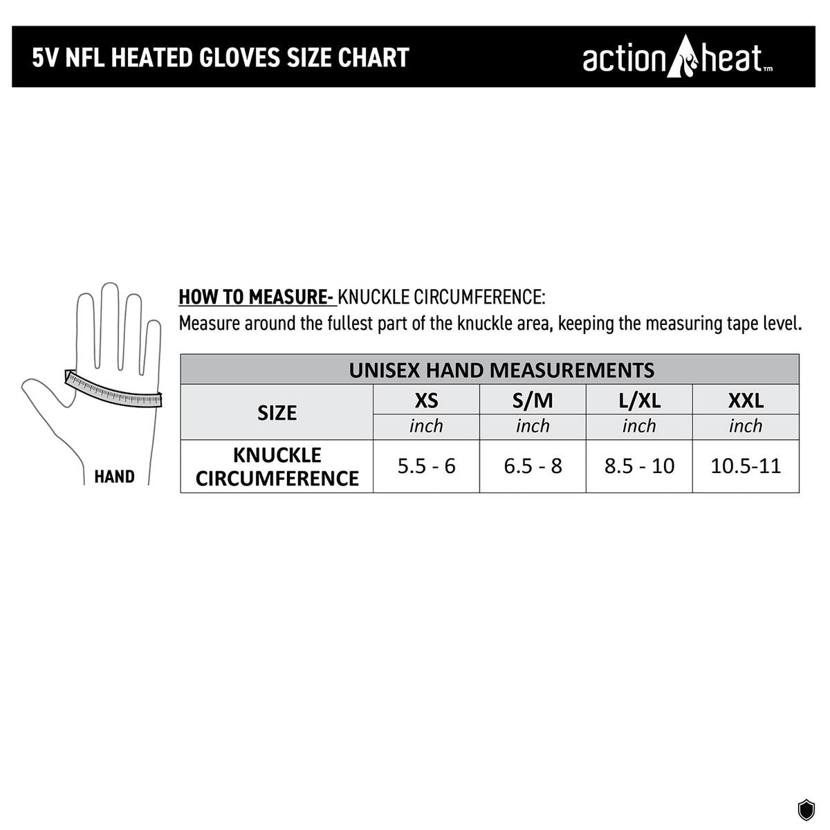 ActionHeat Buffalo Bills 5V Battery Heated Gloves - Size