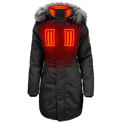 Open Box ActionHeat 5V Women's Battery Heated Parka Jacket - Back