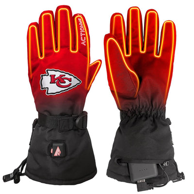 ActionHeat Kansas City Chiefs 5V Battery Heated Gloves - Front