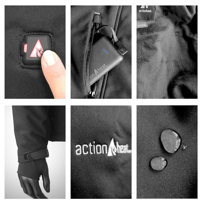 ActionHeat Chicago Bears 5V Men's Softshell Battery Heated Jacket - Battery