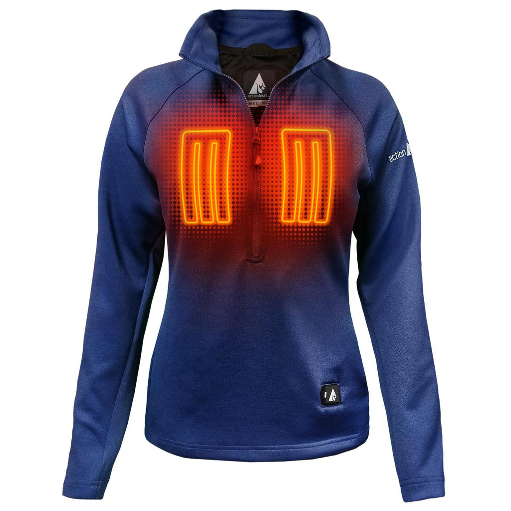5V ' s 1 2 Zip Pullover Battery Heated Shirt