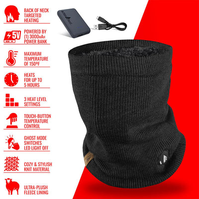 ActionHeat 5V Battery Heated Knit Hat & Gaiter Bundle - Size