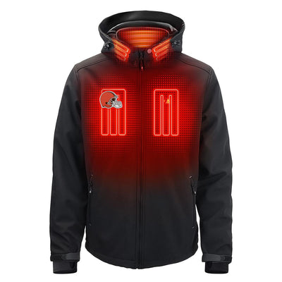 ActionHeat Cleveland Browns 5V Men's Softshell Battery Heated Jacket - Front