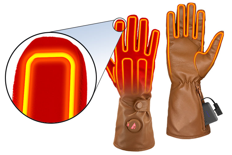 ActionHeat 5V Men's Battery Heated Leather Dress Glove