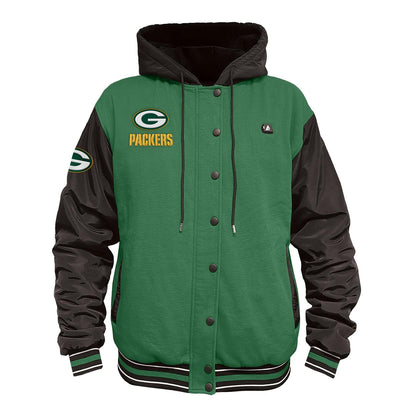 ActionHeat Green Bay Packers 5V Battery Heated Varsity Jacket - Heated