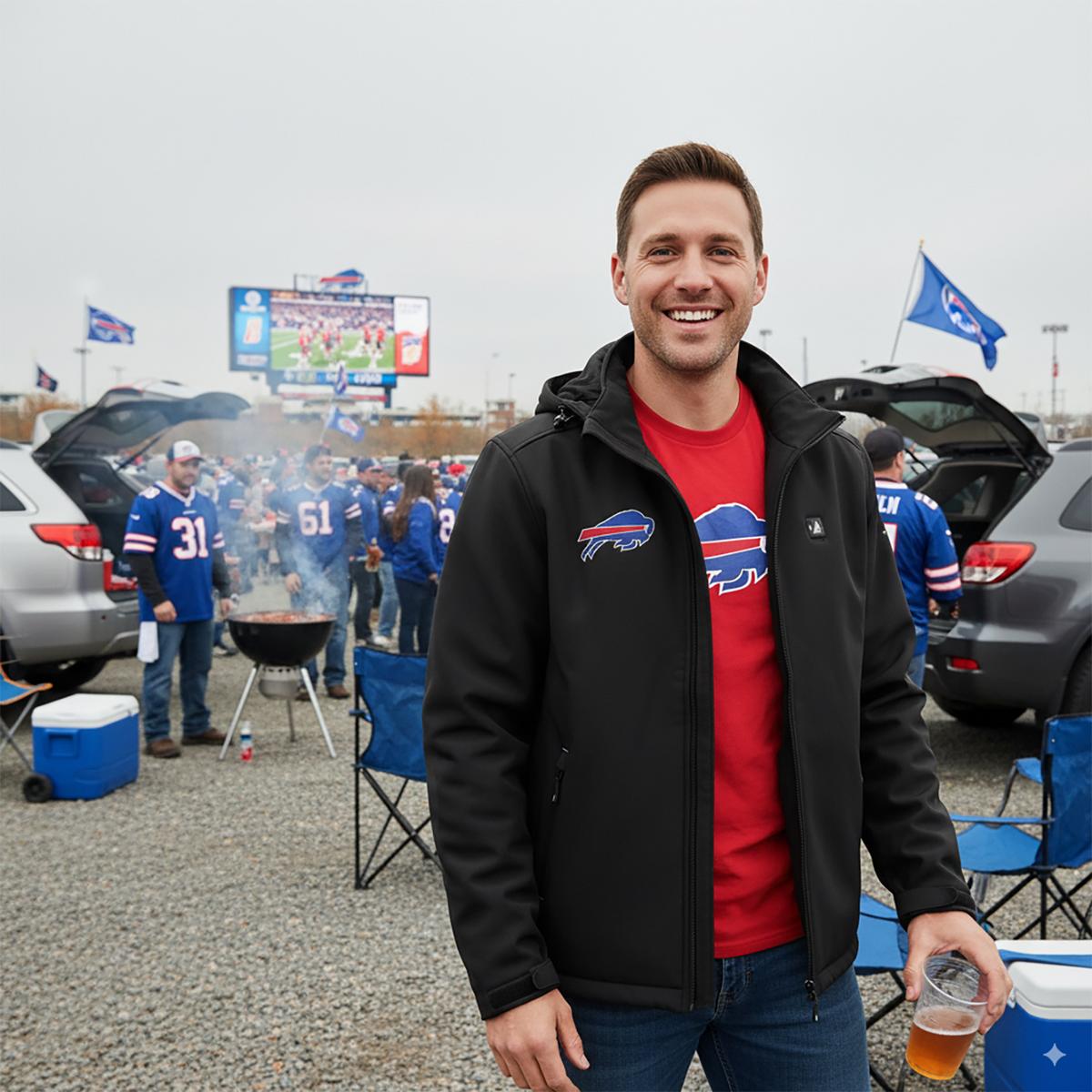 ActionHeat Buffalo Bills 5V Men's Softshell Battery Heated Jacket - Info