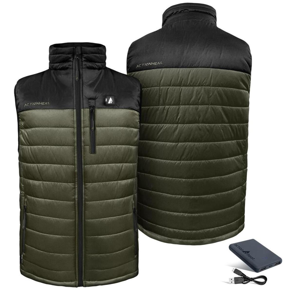 Open Box ActionHeat 5V Men's Pocono Insulated Puffer Heated Vest - Full Set