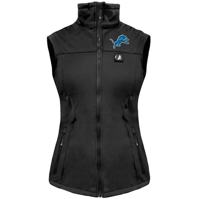 ActionHeat Detroit Lions 5V Women's Softshell Battery Heated Vest - Heated