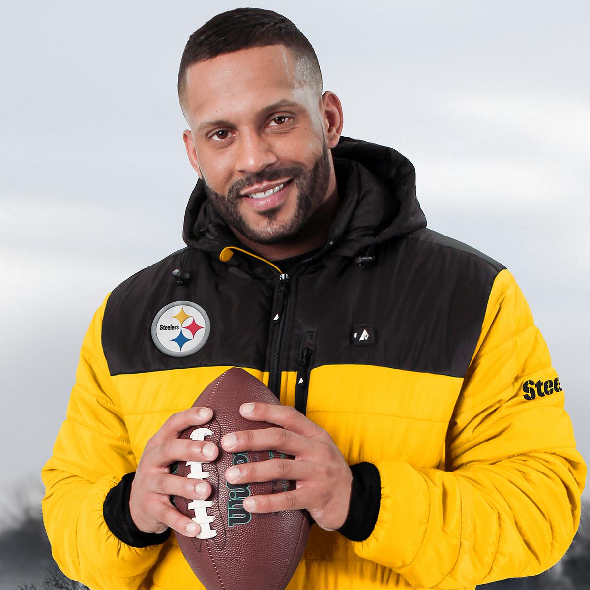 ActionHeat Pittsburgh Steelers 5V Men's Colorblock Puffer Battery Heated Jacket - Info