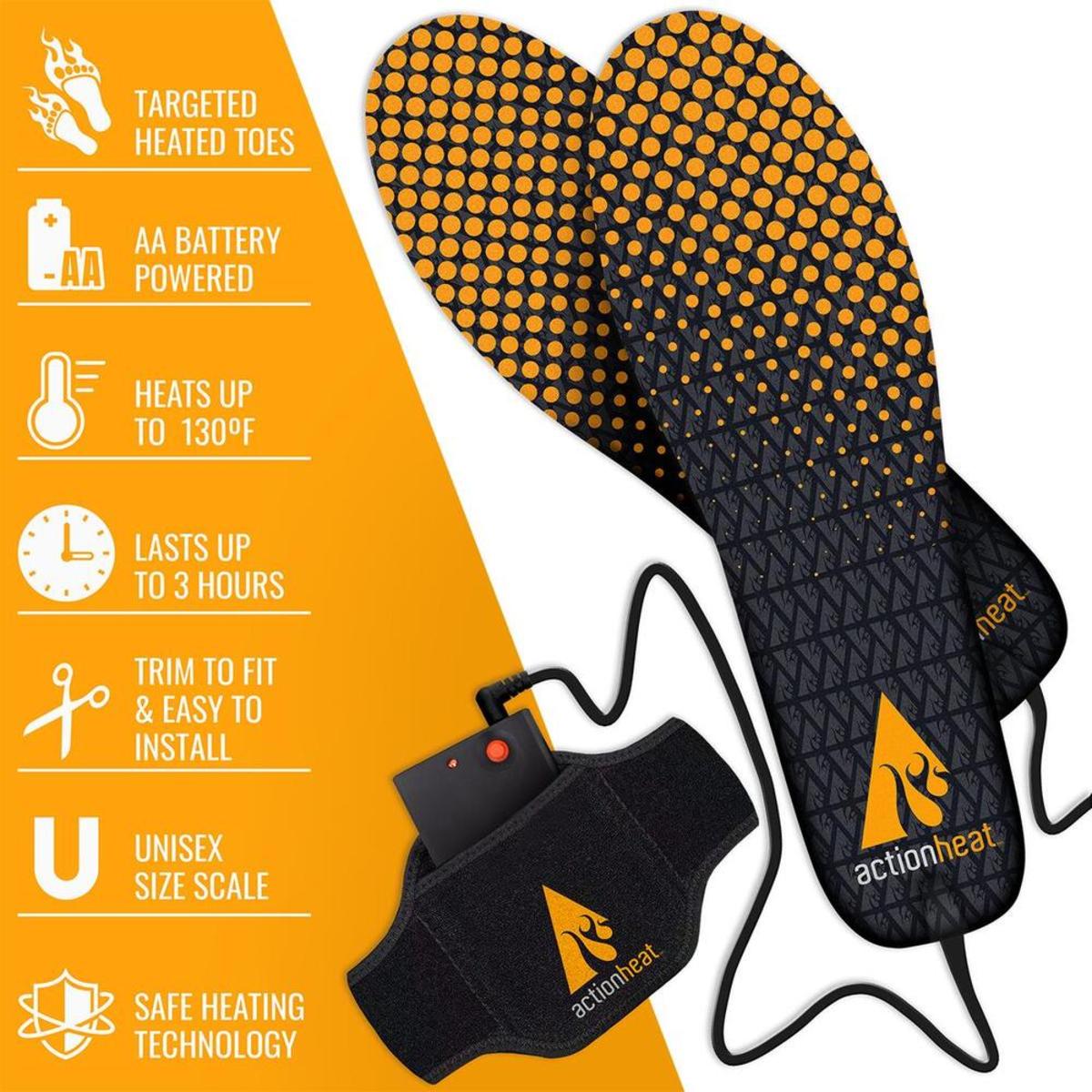 Open Box ActionHeat AA Battery Heated Insoles - Info