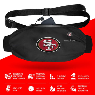 ActionHeat San Francisco 49ers 5V Battery Heated Hand Muff - Full Set