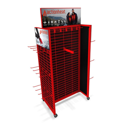 ActionHeat Display - H-Frame 4 Way On Wheels - Front