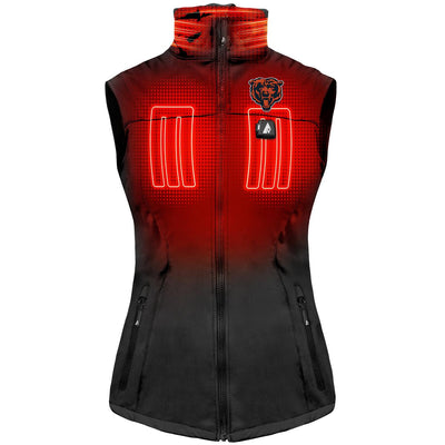 ActionHeat Chicago Bears 5V Women's Softshell Battery Heated Vest - Front