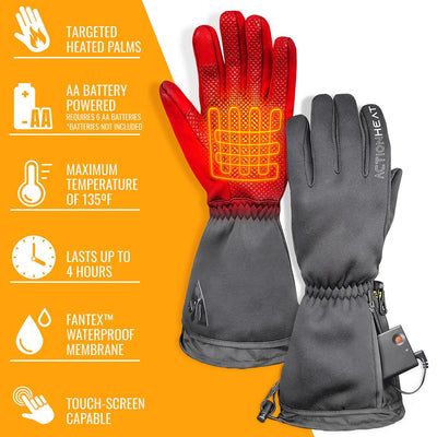 ActionHeat AA Battery-Powered Touch-Screen-Capable Heated Gloves for Men - Info