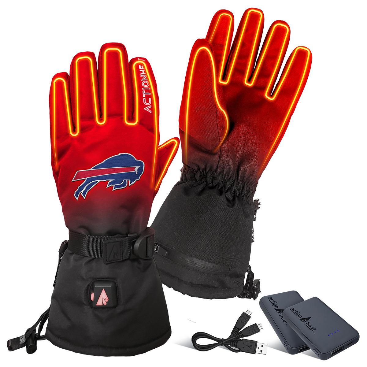 ActionHeat Buffalo Bills 5V Battery Heated Gloves - Battery
