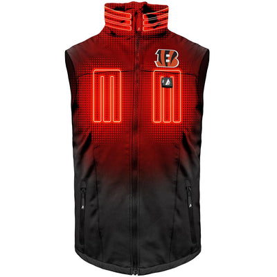 ActionHeat Cincinnati Bengals 5V Men's Softshell Battery Heated Vest - Front