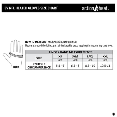 ActionHeat Kansas City Chiefs 5V Battery Heated Gloves - Size