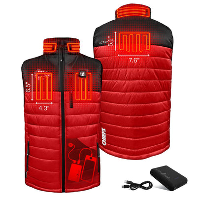 ActionHeat Kansas City Chiefs 5V Men's Colorblock Puffer Battery Heated Vest - Back