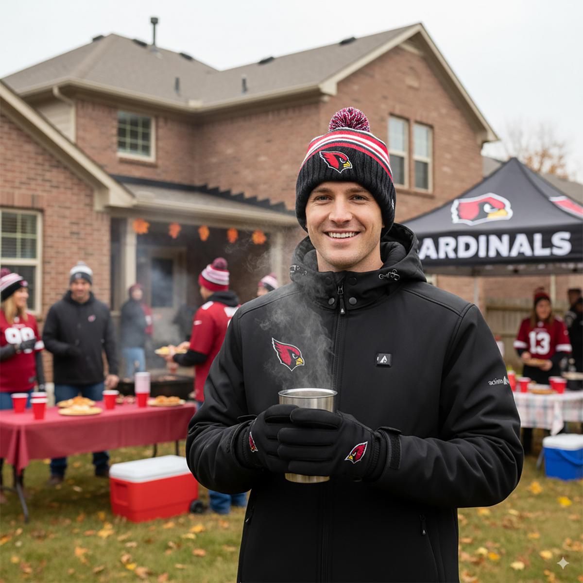 ActionHeat Arizona Cardinals 5V Men's Softshell Battery Heated Jacket - Info