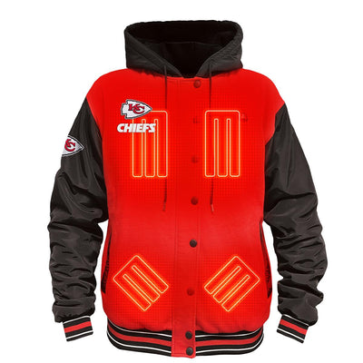 ActionHeat Kansas City Chiefs 5V Battery Heated Varsity Jacket - Front
