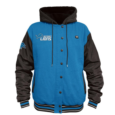 ActionHeat Detroit Lions 5V Battery Heated Varsity Jacket - Heated