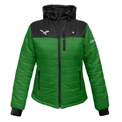 ActionHeat Philadelphia Eagles 5V Women's Colorblock Puffer Battery Heated Jacket - Heated