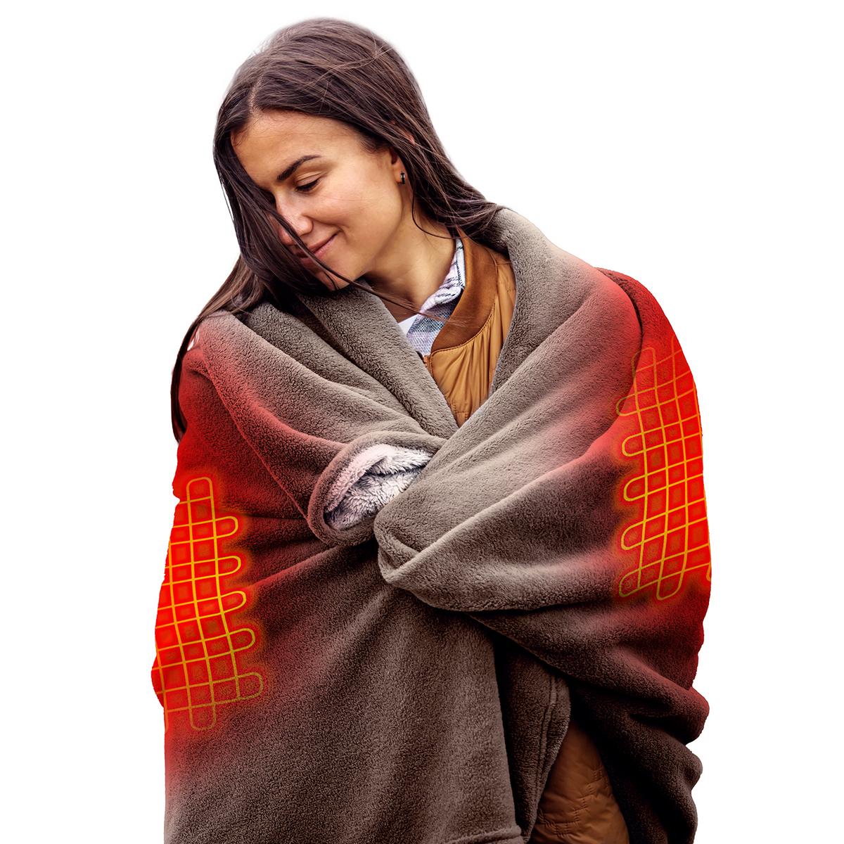 ActionHeat 7V Battery Heated Plush Throw Blanket – ActionHeat