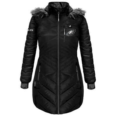 ActionHeat Philadelphia Eagles 5V Women's Long Puffer Battery Heated Jacket - Heated