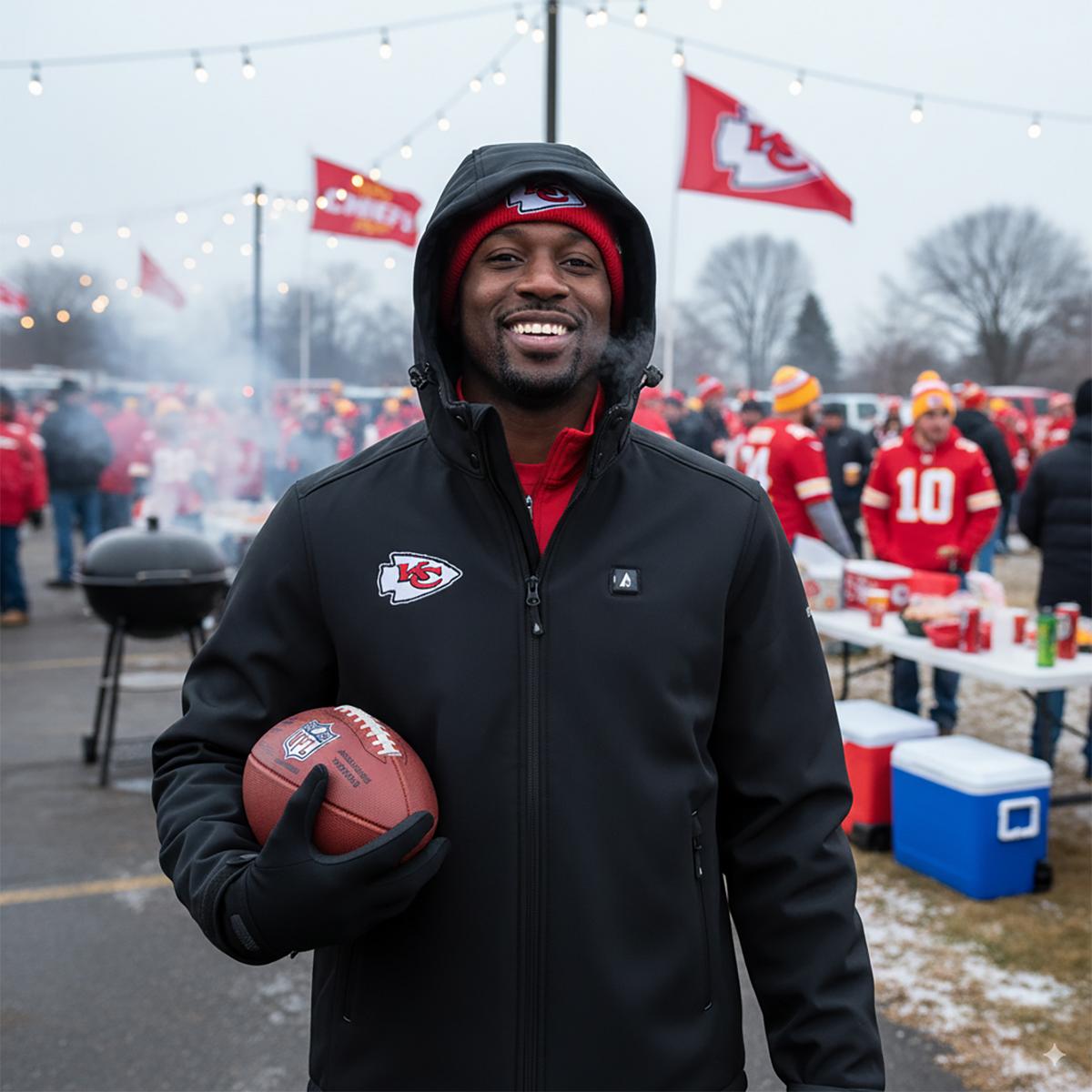 ActionHeat Kansas City Chiefs 5V Men's Softshell Battery Heated Jacket - Info