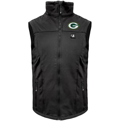 ActionHeat Green Bay Packers 5V Men's Softshell Battery Heated Vest - Heated