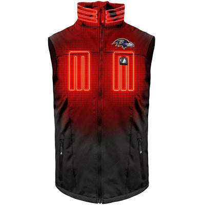 ActionHeat Baltimore Ravens 5V Men's Softshell Battery Heated Vest - Front