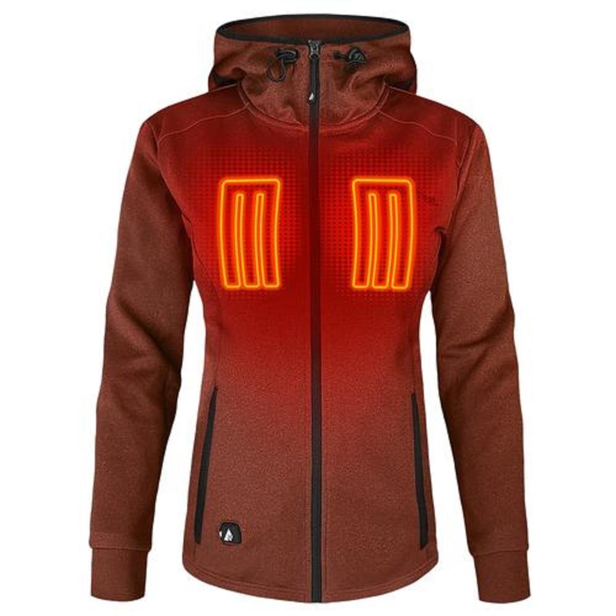 Open Box ActionHeat 5V Women's Slim Fit Battery Heated Hoodie - Front