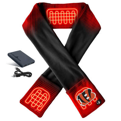 ActionHeat Cincinnati Bengals 5V Battery Heated Scarf - Front