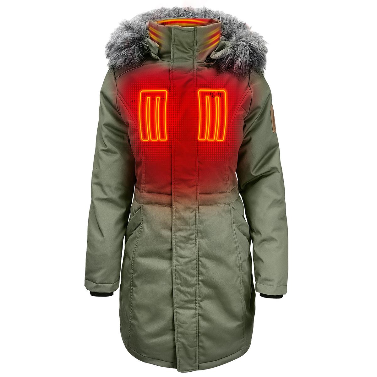 ActionHeat 5V Women's Battery Heated Parka Jacket - Front