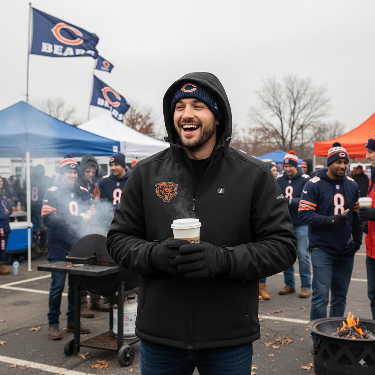 ActionHeat Chicago Bears 5V Men's Softshell Battery Heated Jacket - Info