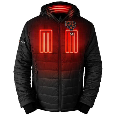 ActionHeat Chicago Bears 5V Men's Puffer Battery Heated Jacket - Front