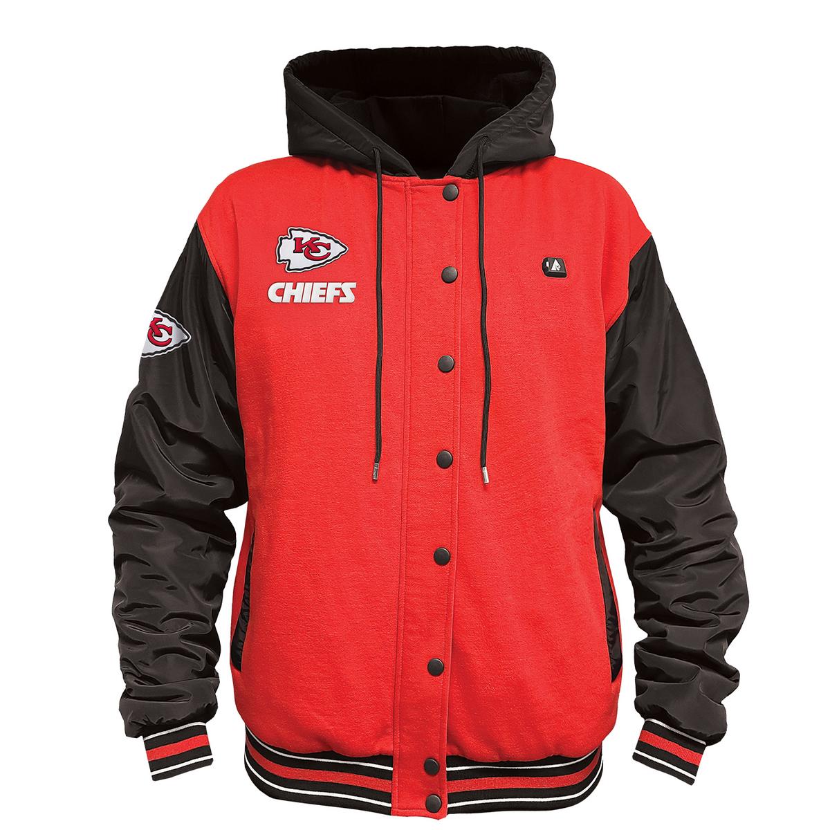 ActionHeat Kansas City Chiefs 5V Battery Heated Varsity Jacket - Heated