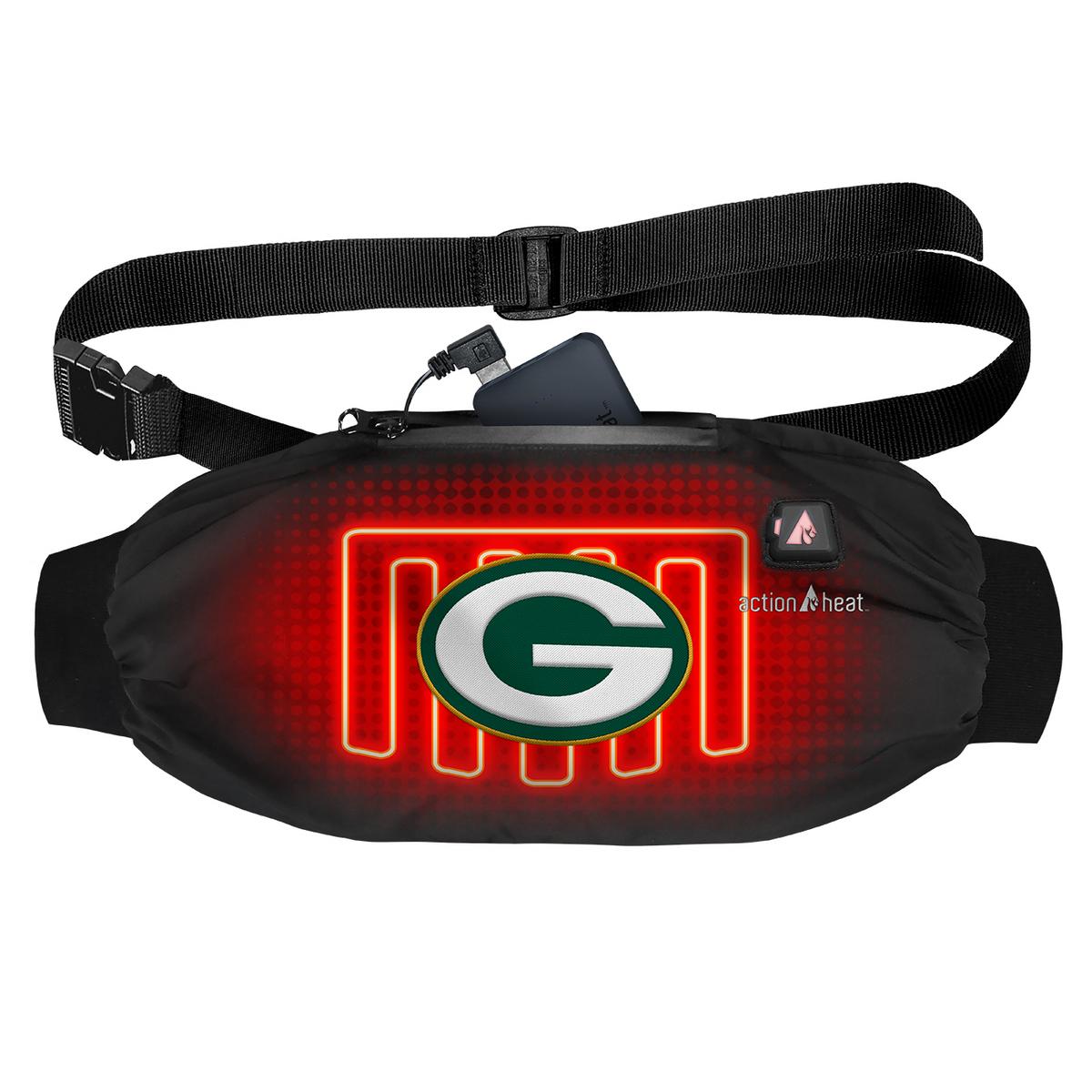 ActionHeat Green Bay Packers 5V Battery Heated Hand Muff - Front