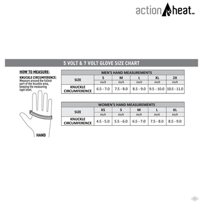 ActionHeat 5V Men's Slim Fit Fleece Heated Gloves - Battery