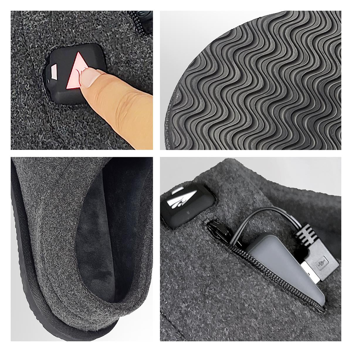 Heated Slippers, 3400mAh Rechargeable Battery Thermal Foot Warm Electric Heating  Shoes for Cold Winter Men Women (Medium) : Amazon.ca: Clothing, Shoes &  Accessories