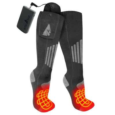 ActionHeat 3.7V Cotton Rechargeable Heated Socks 2.0 with Remote - Front