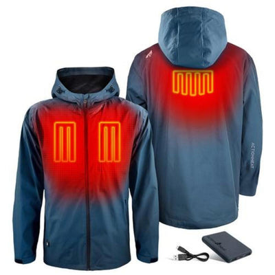 Open Box ActionHeat 5V Men's Battery Heated Rain Jacket - Size